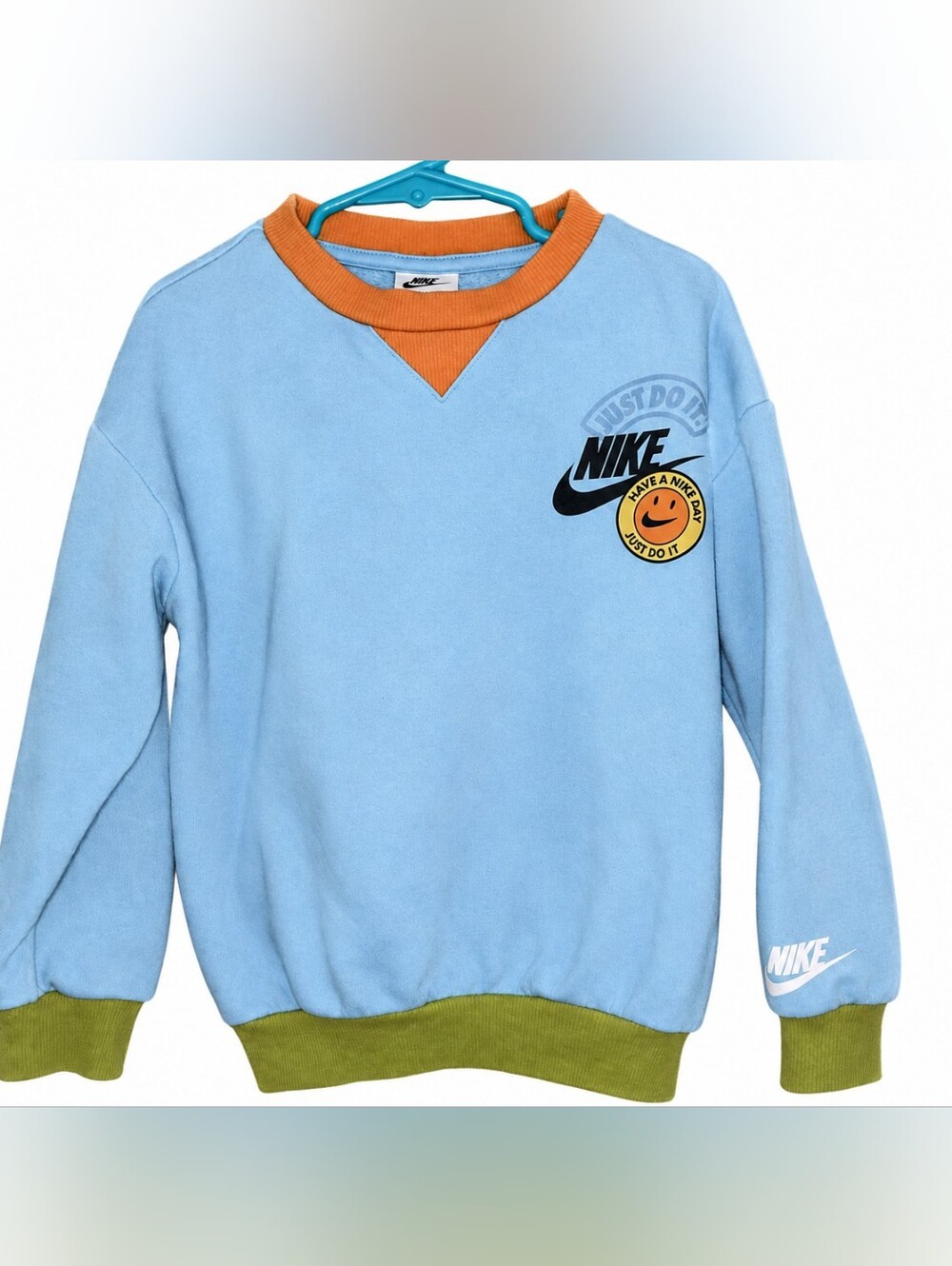 Nike Kids Just Do It Have a Nike Day Sweatshirt Blue Size 6